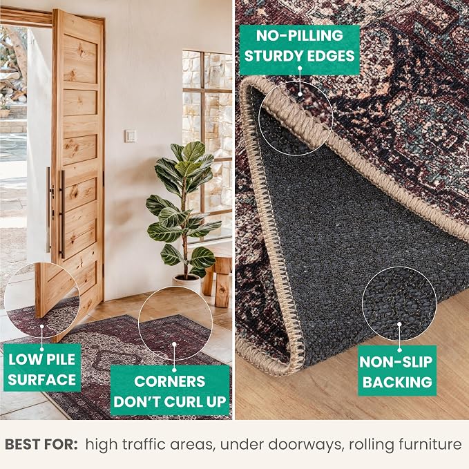 Bloom Rugs Washable Non-Slip 4' x 6' Rug - Image 4