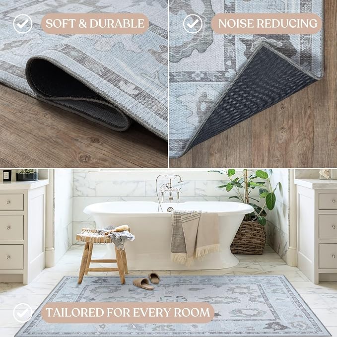 Fame Living Cream Beige Oushak Runner Rug, Modern Runners, Long Runner Rugs - Image 5