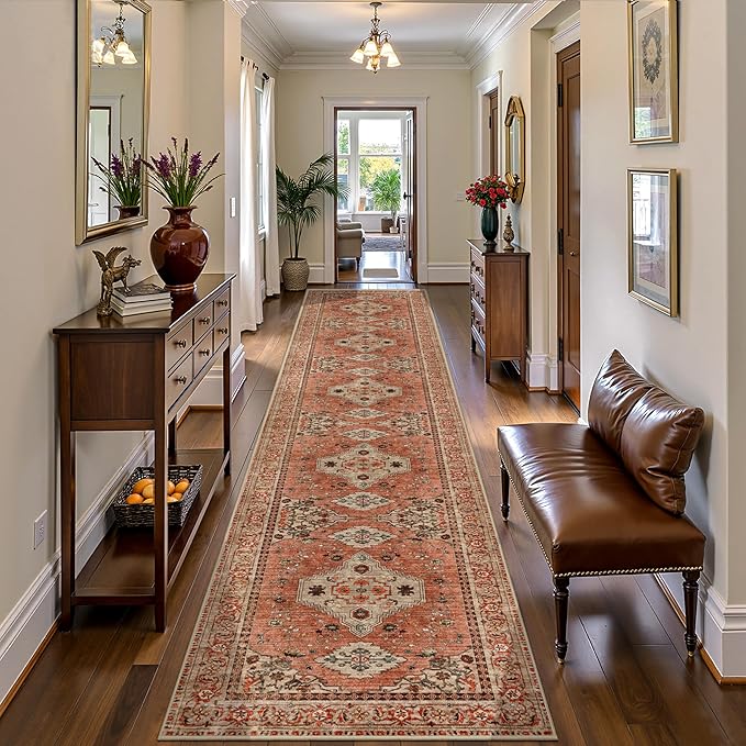 Tangsoo Boho Hallway Runner Rug 2.6x14 Washable Runner Rug by Tangsoo