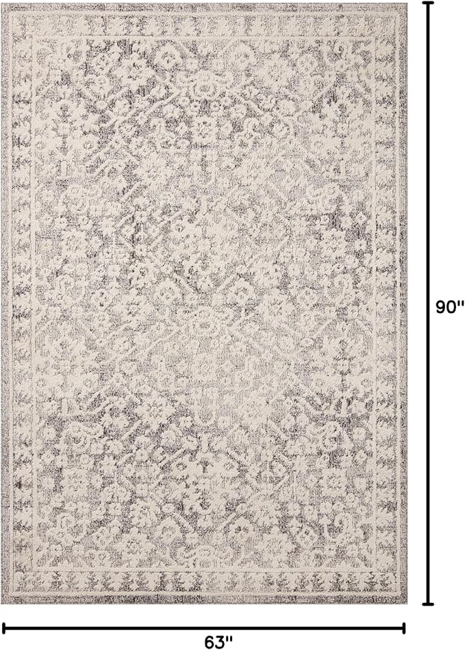 Loloi Magnolia Home by Joanna Gaines Gigi Collection GIG-01 Grey/Ivory 5'-3" x - Image 2