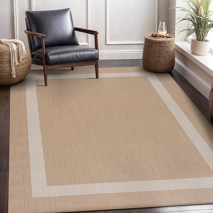 CAMILSON Outdoor Rug 5x7, Modern Outside Rugs - Image 10