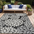 Beverly Rug Outdoor Rug 10x14 Modern Exotic Tropical Leaf Area Rugs by BeverlyRug