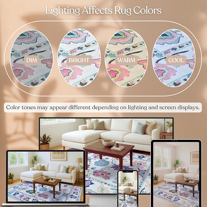 Fame Living Colorful Oushak Rug, Extra Large Area Rugs - Image 7
