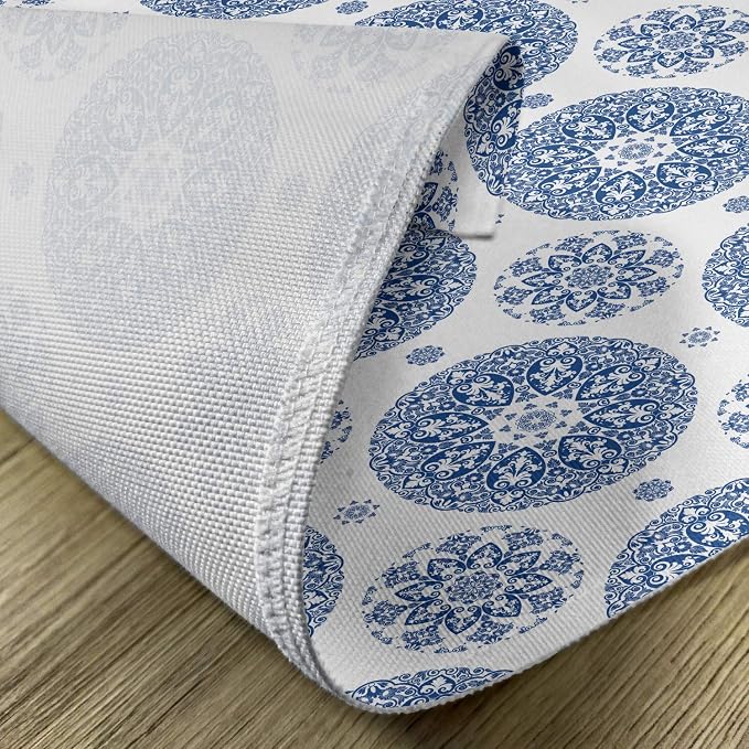 Ambesonne Vintage Place Mats Set of 4, French Country Style Floral Circular - Image 5