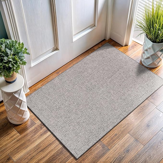 Easy Jute Door Mat, Rustic Style, Easy-Clean Rug, by LenaRug