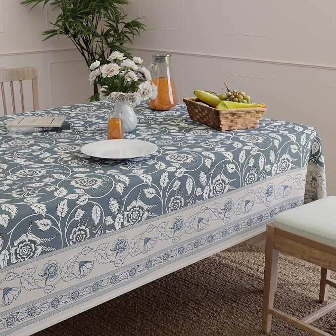 Encasa XO Rectangular 56"x72" Tablecloth | Water-Repellent Polyester Dining - Image 8