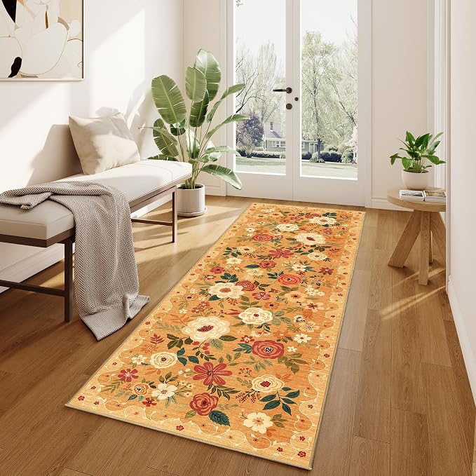 DUKINO Runner Rug, 2x10 Kitchen Hallway Carpet, Washable - Image 2