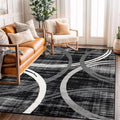 Rugshop Modern Wavy Circles Design Area Rug, Carpet by Rugshop