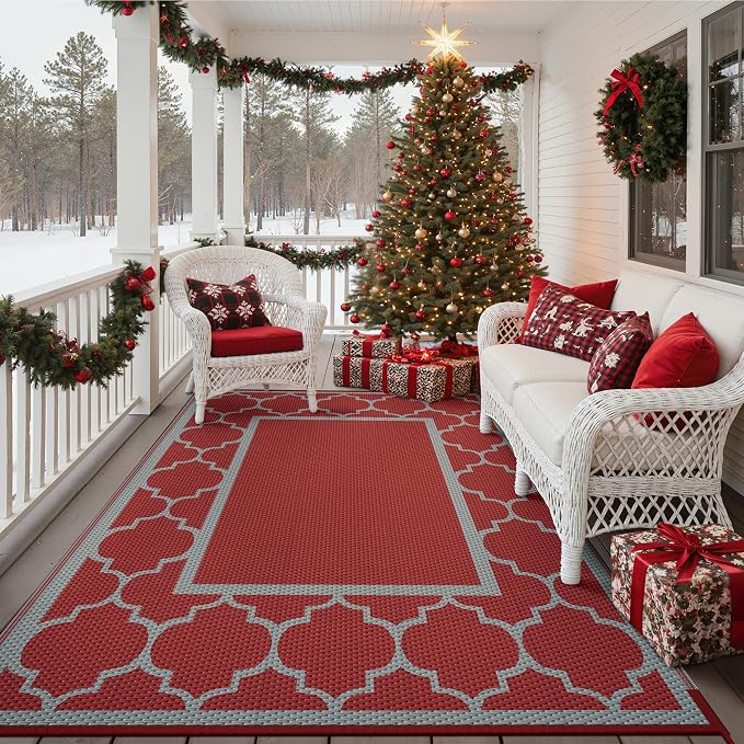 GENIMO 6' x 9' Outdoor Rug Waterproof - Image 4