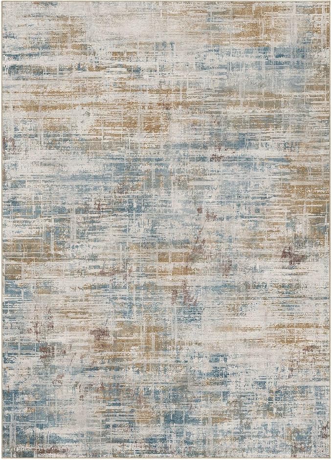 Area Rug for Living Room: 12x15 Washable Neutral Abstract Modern Soft Rugs Non - Image 9
