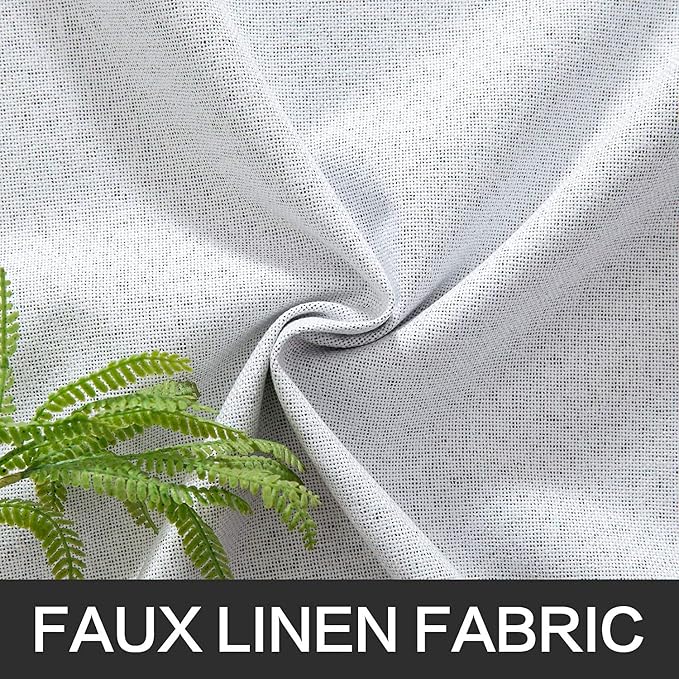 MIULEE Linen Blackout Curtains for Bedroom Solid 100% Blackout Thermal - Image 5