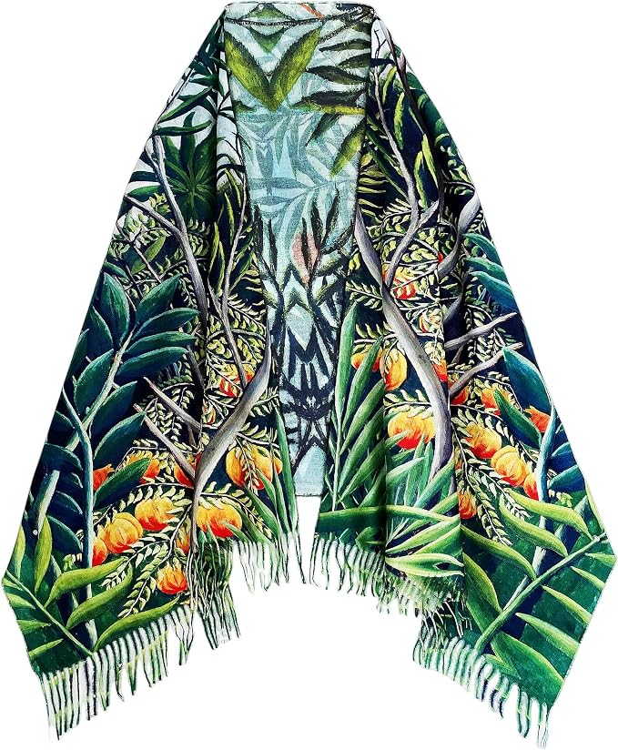 VENVSBEE Reversible Scarf Soft Large Shawl Wrap Blanket Double Sided Art Print - Image 2