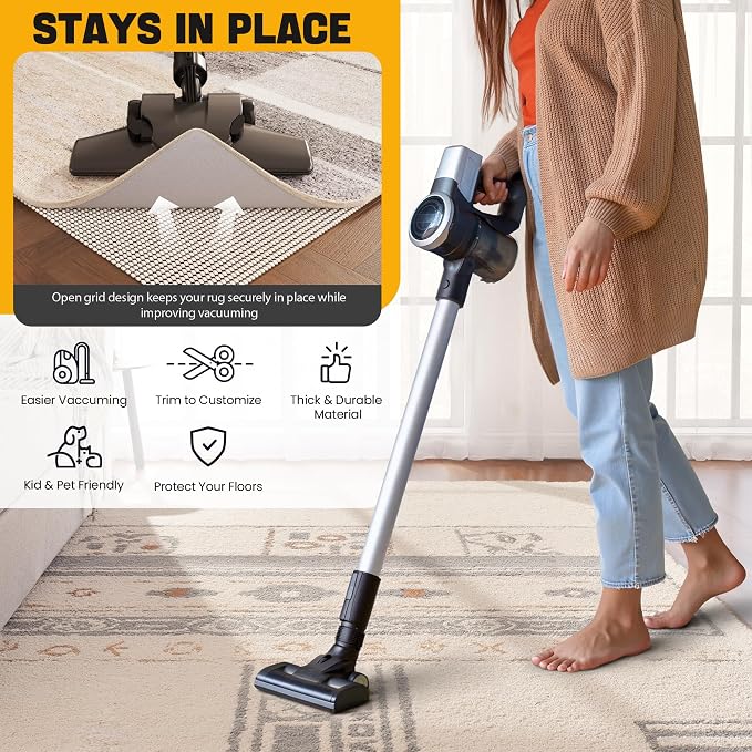 Non-Slip Rug Pad Gripper 2x8 Feet, Anti Skid Mat - Image 5
