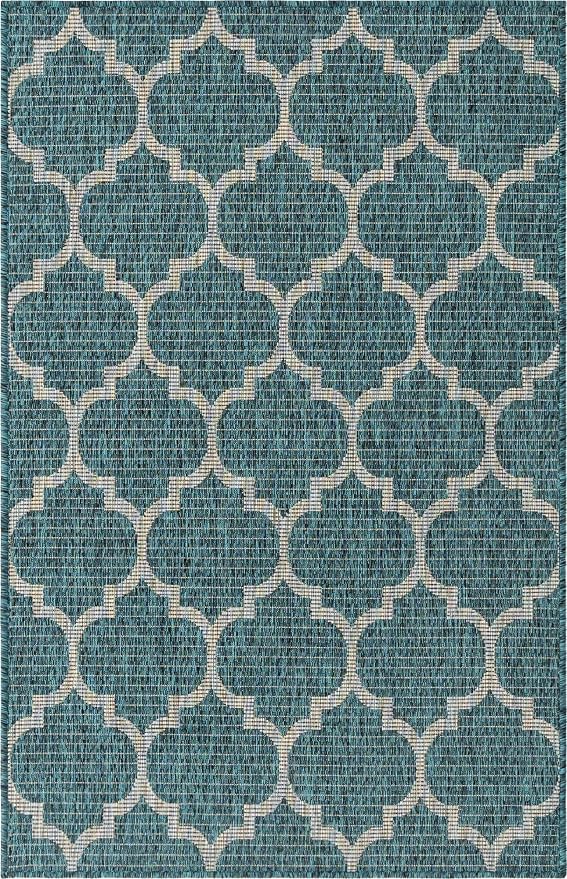 Unique Loom Outdoor Trellis Collection Area Rug - Image 3