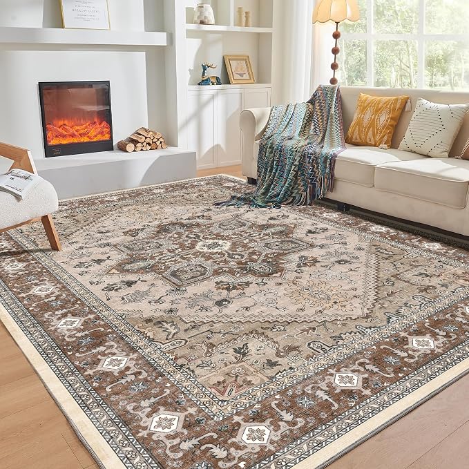 OPPODREAM Thin Area Rugs 4x6, Low-Pile Washable Rugs 4x6 by OPPODREAM