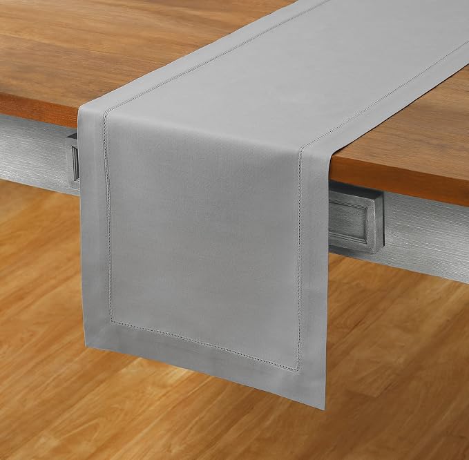 Solino Home Light Grey Table Runner 36 Inches - Image 2
