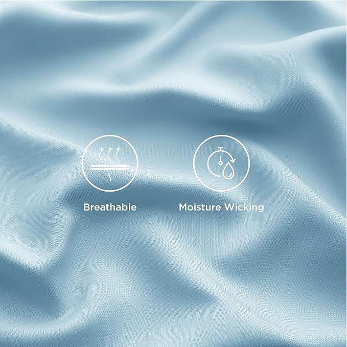 Bedsure Cooling Sheets Twin, Rayon Derived from Bamboo, Breathable & Soft Twin - Image 4