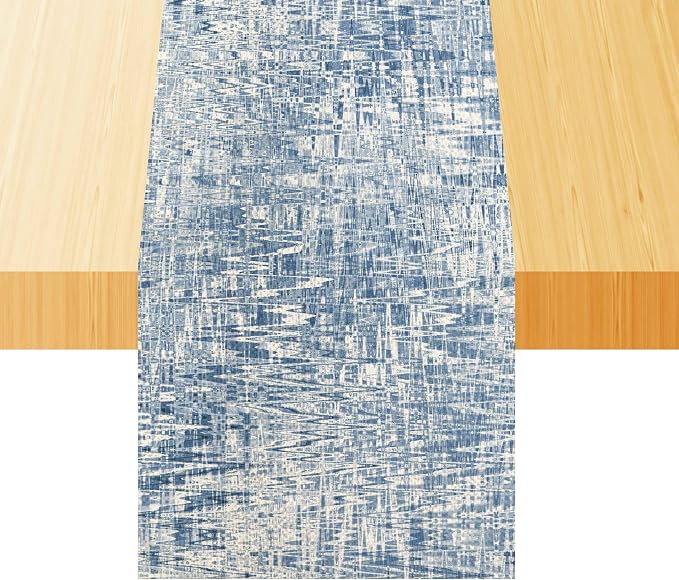 Blue Table Runner Modern Art Table Runner 72 Inches Long Dresser Scarves Coffee by Clxse