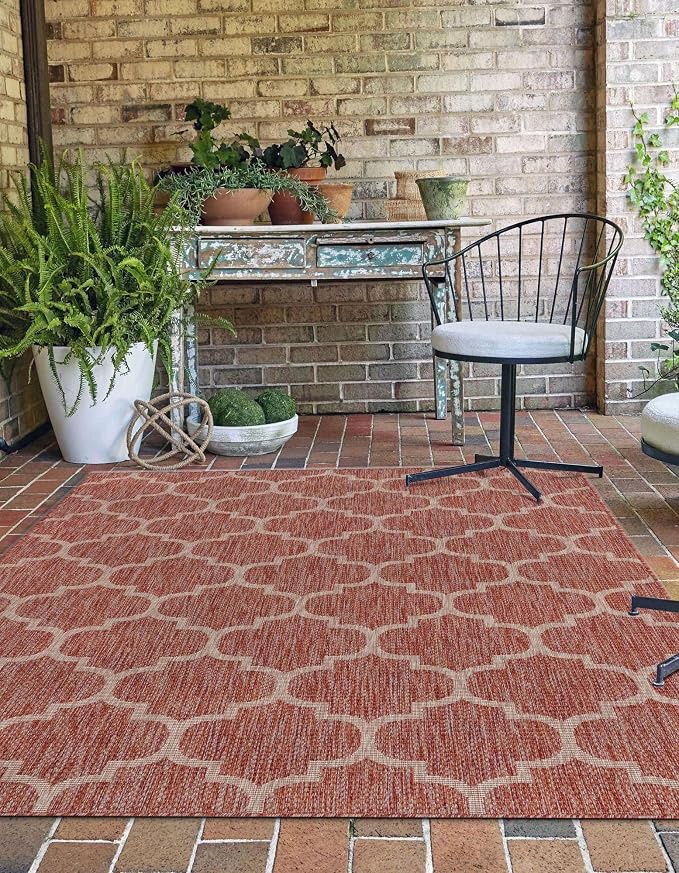 Unique Loom Outdoor Trellis Collection Area Rug - Image 5