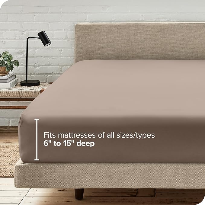 Bare Home Fitted Bottom Sheet Short Queen Size - Image 7