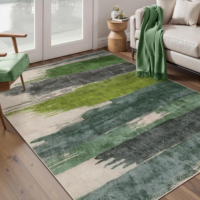 Ciicool Abstract Area Rug Indoor, 3x5 Washable Entryway Rug, Modern Soft Throw by CIICOOLHomeDeco