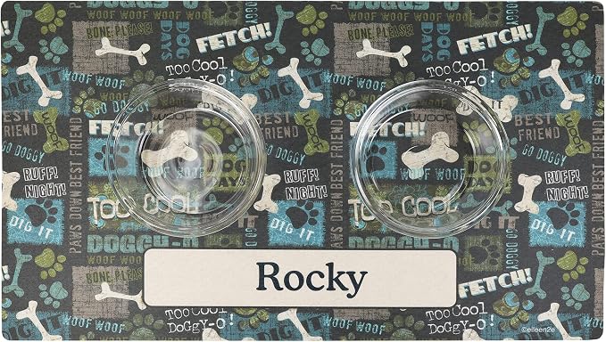 Drymate Personalized Pet Bowl Placemat, Custom Dog & Cat Food Feeding Mat - Image 2