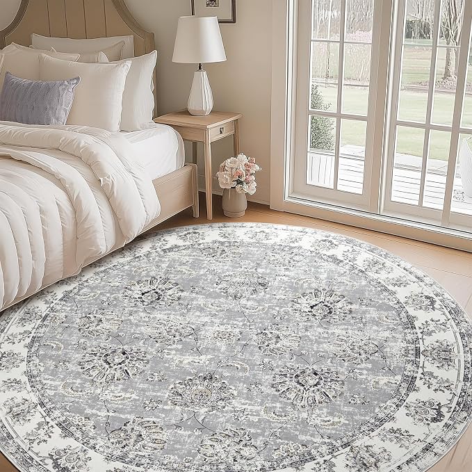 jinchan Fiora Round Rug 8ft Area Rugs - Image 4