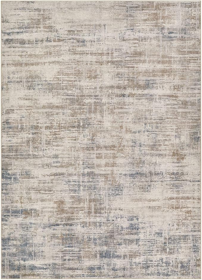 Area Rug for Living Room: 4x6 Washable Neutral Abstract Modern Soft Rugs Non - Image 9