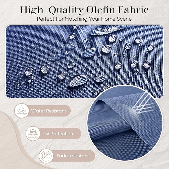 Outdoor Chair Cushions- 22 X 25 Inch High Density Sponge Patio Cushions Deep - Image 4