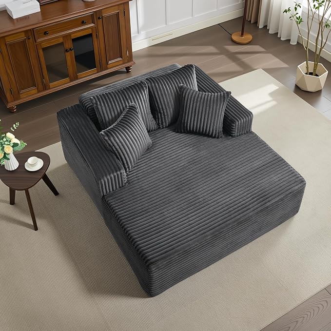 Oversized Chaise Lounge Chair Indoor, Boneless Couch Cloud Fluffy Chaise - Image 7