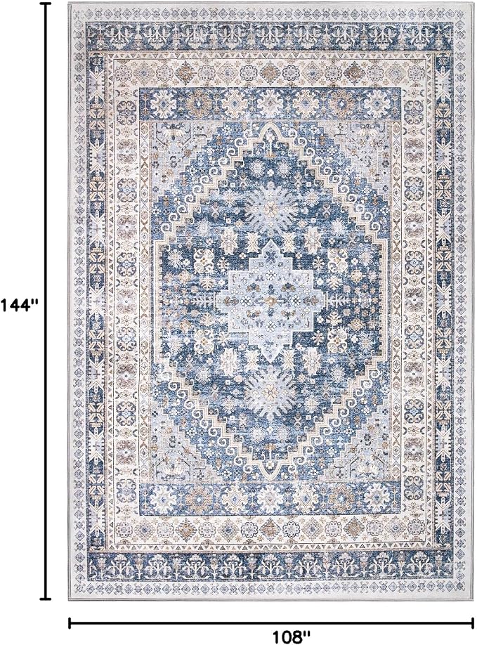 zesthome 9x12 Area Rugs, Stain Resistant Washable Rug, Ultra-Thin Rugs - Image 2