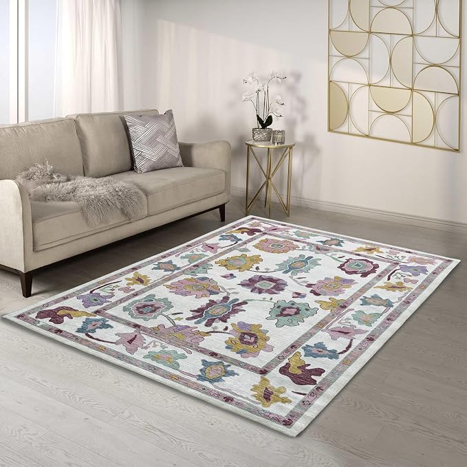 Fame Living Pink Oushak Rug, Extra Large Area Rugs - Image 5