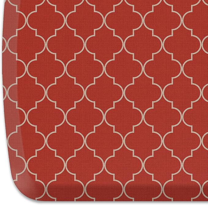 GelPro Elite Premier Anti-Fatigue Kitchen Comfort Floor Mat, Trellis Red Chile by GelPro