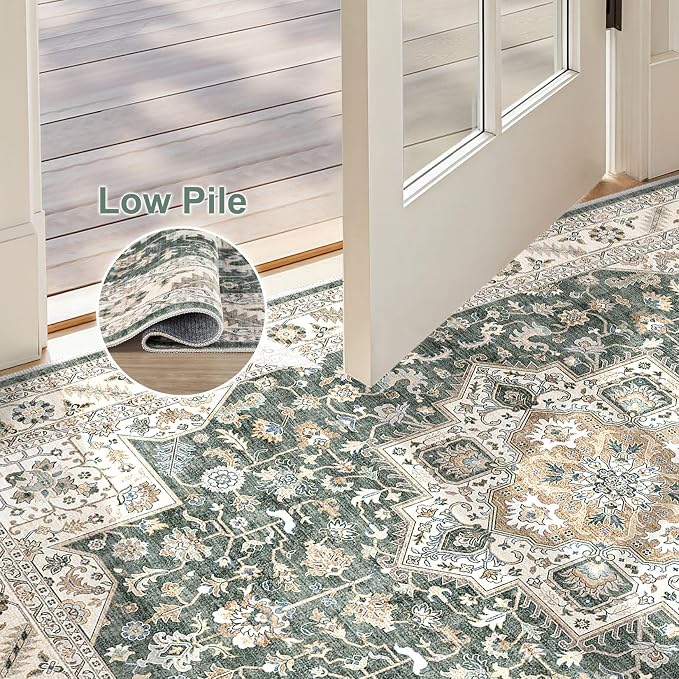 Vintage Living Room Area Rug 3x5 - Image 4