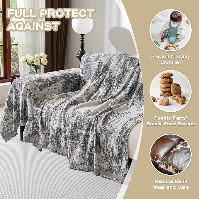 MEETSKY Boho Couch Cover for Dogs Washable Couch Sofa Protector for Love seat - Image 4