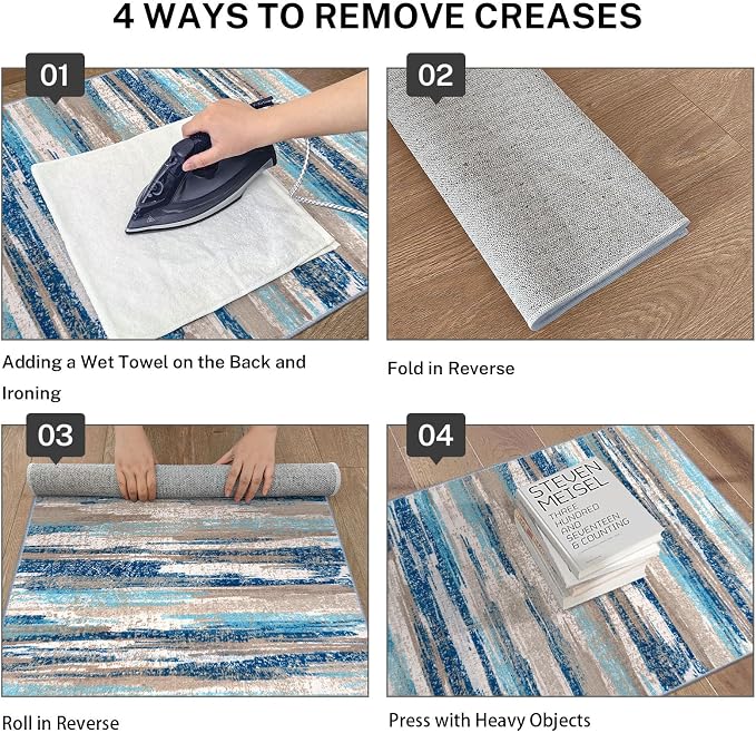 Modern Abstract Runner Rug 2.6x10 - Image 4