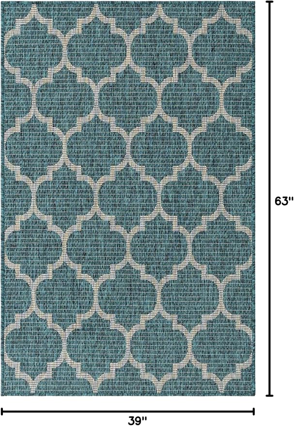 Unique Loom Outdoor Trellis Collection Area Rug - Image 2