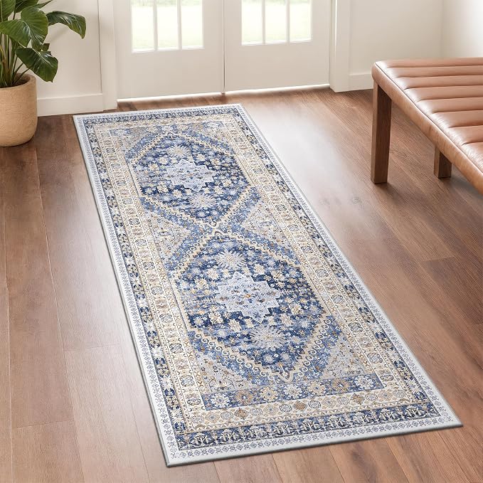 zesthome 2x6 Runner Rug for Hallways, Machine Washable Rug, Non Slip Vintage - Image 8