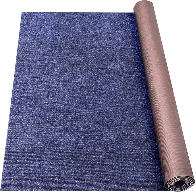 Marine Carpet, 5 FT x 20 FT Deep Blue Indoor Outdoor Rug 0.2" Thick Boat by Unknown