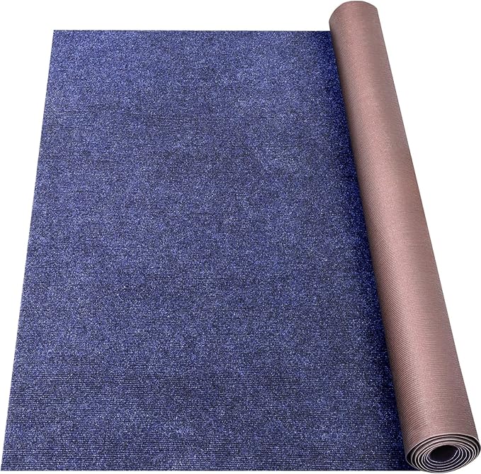 Marine Carpet, 6 FT x 10 FT Deep Blue Indoor Outdoor Carpet 0.2" Thick Boat by Unknown