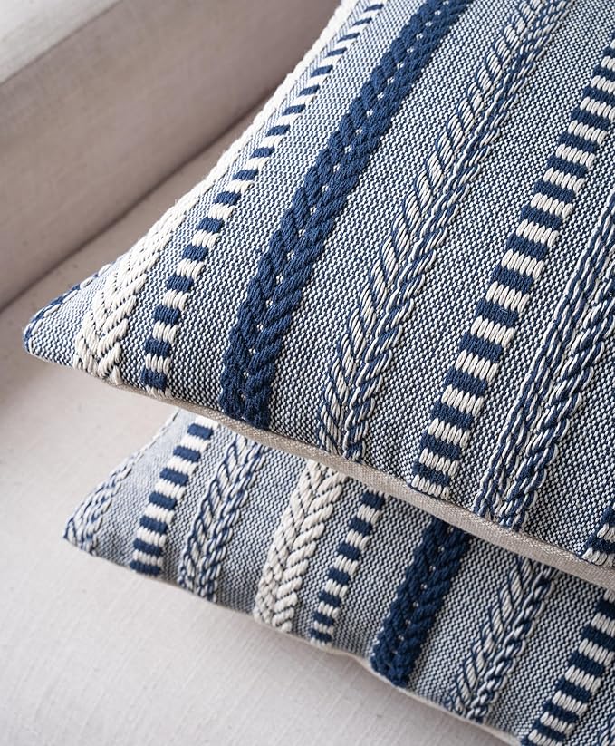 Boho Throw Pillow Covers 12x20 Inch Set of 2, Farmhouse Decorative Couch Pillow - Image 3