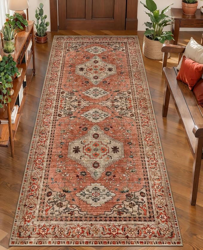 Boho Runner Rug, 2x6 Washable Runner Rugs by Tangsoo