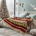 PAVILIA Premium Christmas Sherpa Throw Blanket, Ultra Soft Reversible Fleece & by PAVILIA