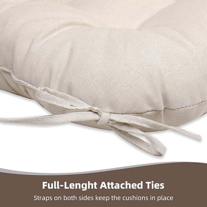 RACE LEAF Patio Chair Cushions 19x19 Inch 4 Pack, Thickened Outdoor Seat - Image 3