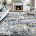 Area Rugs 8x10 for Living Room: Washable Rug Modern Abstract Neutral Soft by pmtsns