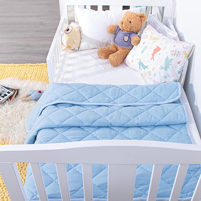 NTBAY Down Alternative Toddler Comforter, Lightweight and Warm Solid Color Baby - Image 5