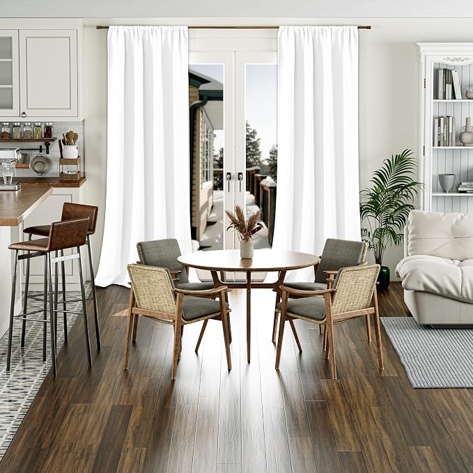 BGment White Blackout Curtains for Living Room 95 Inches Length, Extra Long 2 - Image 2