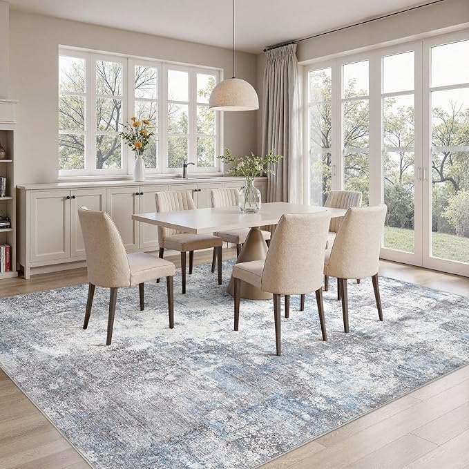 Washable 5X7 Area Rug: Modern Abstract Soft Non-Slip Indoor Rugs Home Decor - Image 4