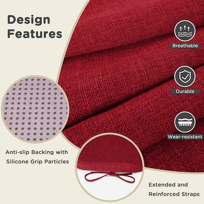 AddGrace Chair Cushions for Dining Chairs Set of 6 Windsor Kitchen Chair - Image 6