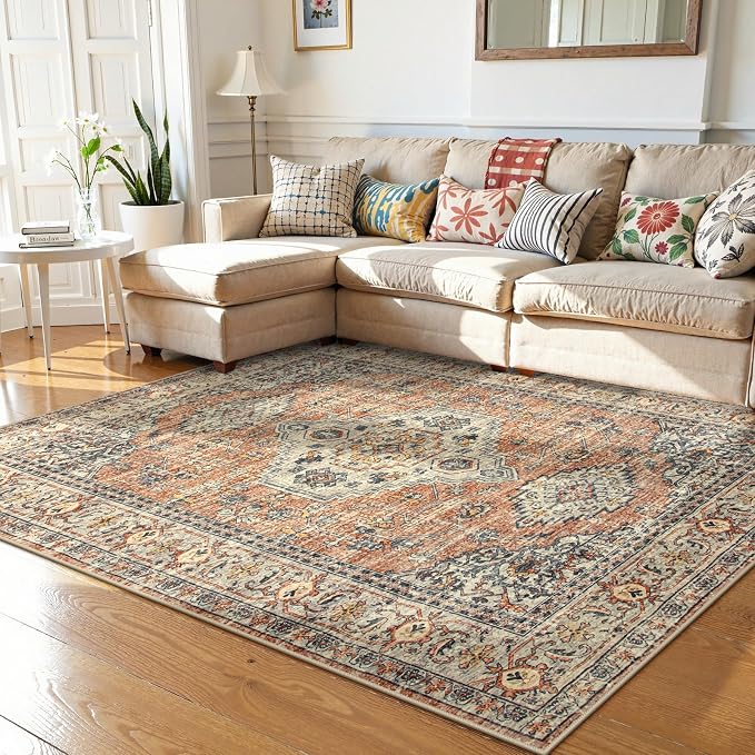 Lahome Oriental Washable Rugs 5x7, Soft 5x7 Rug - Image 4